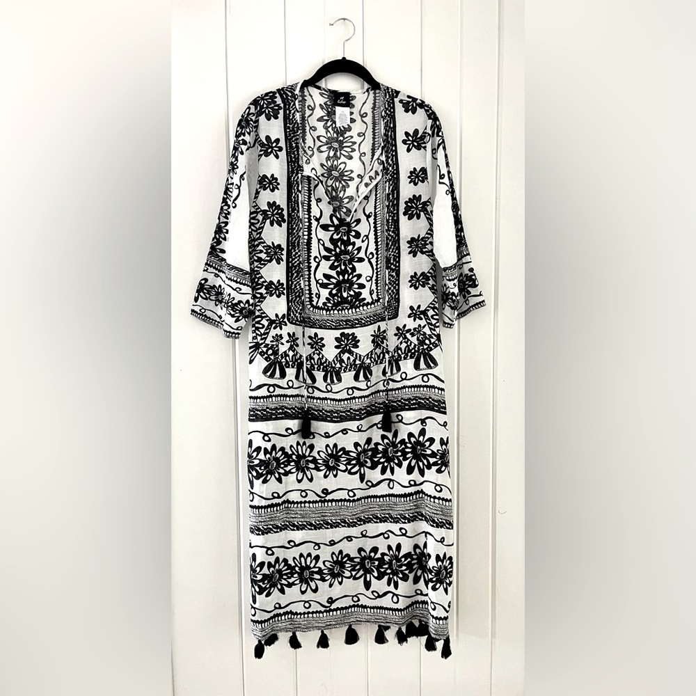 Echo Floral Pattern Swim Cover/Dress, Sz L (P2P 21.5”) - Picture 1 of 6